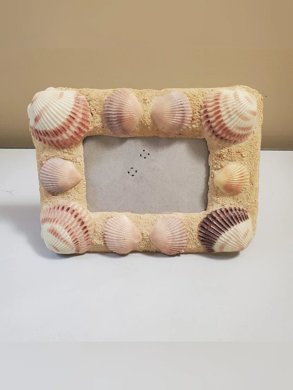 Seashell Sandframe Picture Frame - Natural Beach Ocean Photo Frame